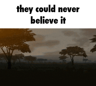 a picture of trees with the words they could never believe it above them