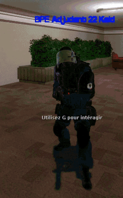 a screenshot of a video game that says utilisez g pour interagir at the top