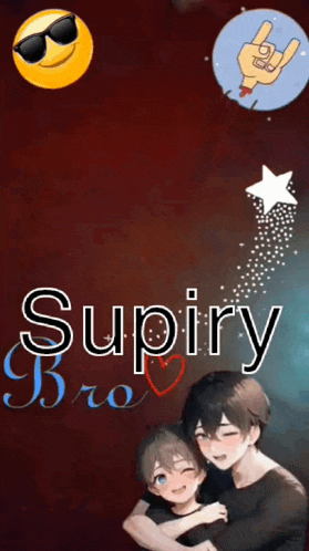 the name supiry is on a red background