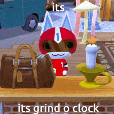 Kid Cat Animal Crossing Grind O Clock GIF - Kid Cat Animal Crossing Grind O Clock Animal Crossing GIFs
