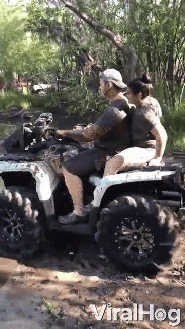 Driving Atv In The Mud Sinking GIF