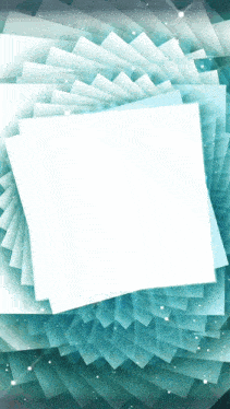 a white square is surrounded by blue squares on a blue background