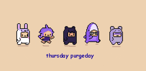 a pixel art drawing of thursday purgeday