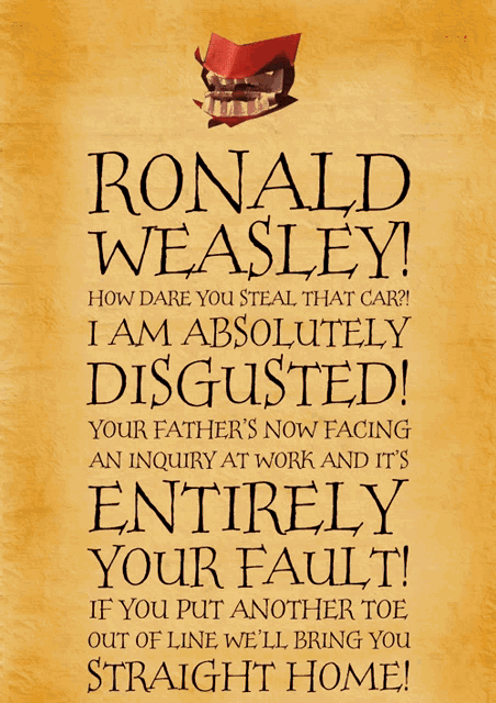 Ronald Weasley GIF - Ronald Weasley Howler GIFs
