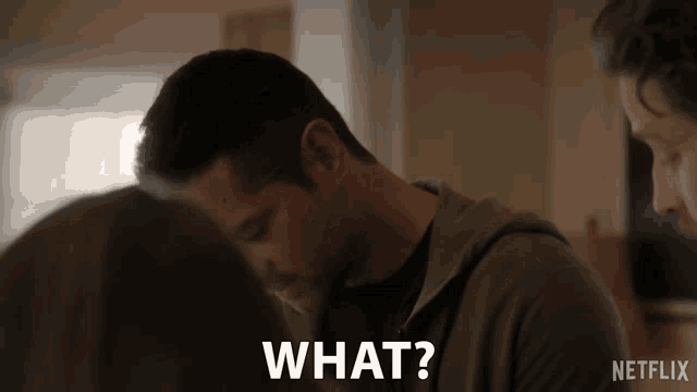 a man in a hoodie says what in a netflix ad