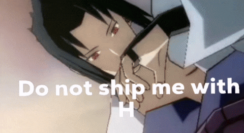 a cartoon of a man with the words do not ship me with h on the bottom