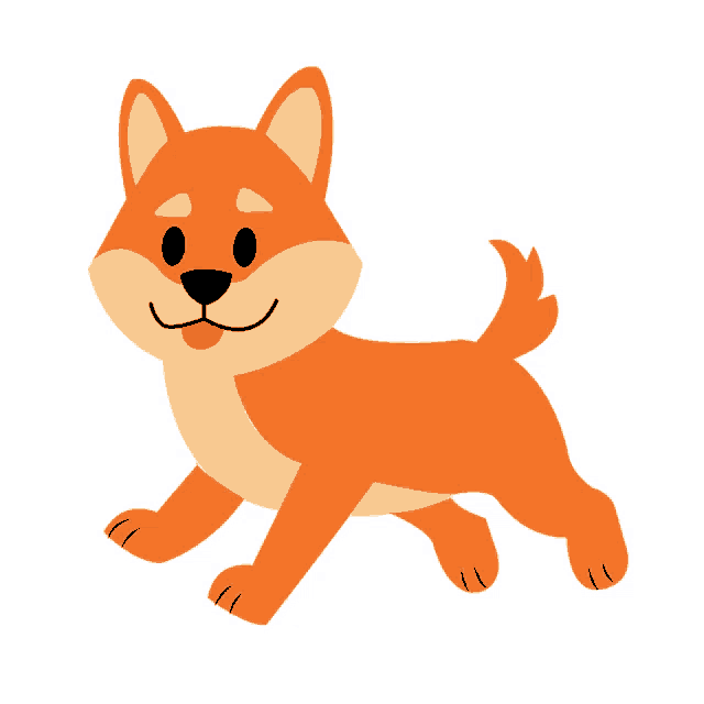 a cartoon illustration of a brown dog with its tongue out