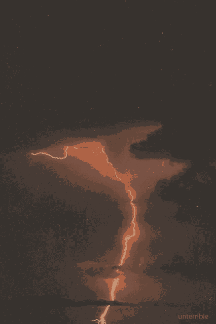 a picture of a lightning strike with the words " unterrible " under it