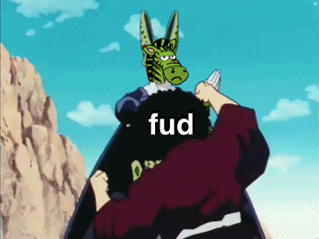 a cartoon character with a zebra head and the word fud on the bottom