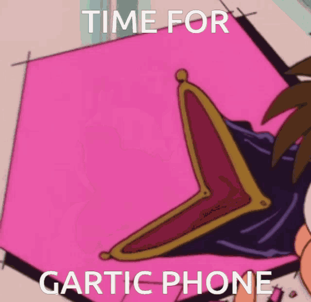 a picture of a purse with the words time for gartic phone