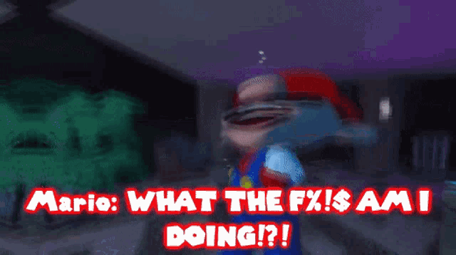 a cartoon of mario asking what the fx is