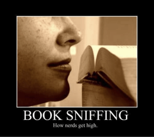 Book Sniffing High GIF - Book Sniffing High Nerds GIFs