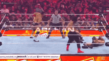 a wrestling match is being shown on peacock in the us