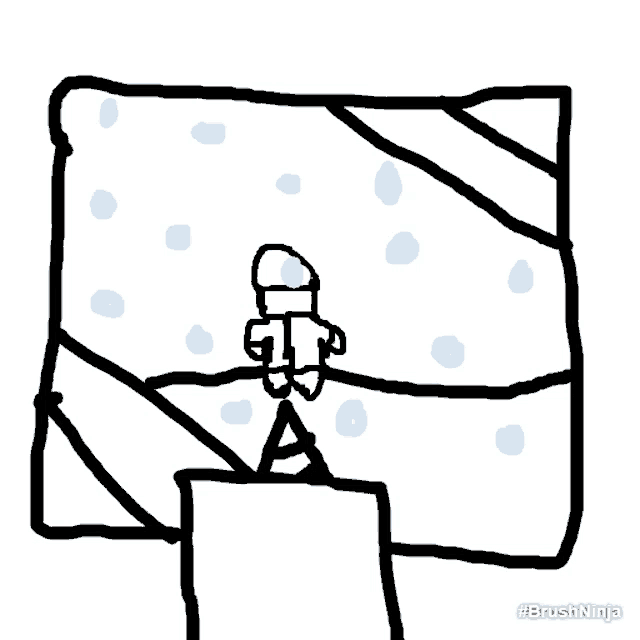 a black and white drawing of a person standing in front of a window with the hashtag #brushninja