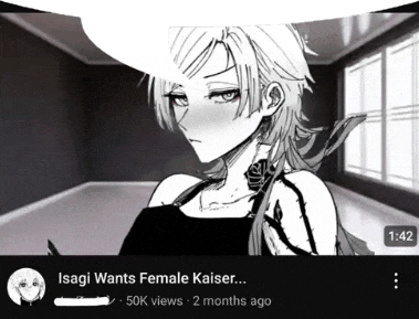 a black and white drawing of a woman with the caption isagi wants female kaiser