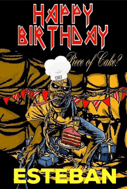 a poster that says happy birthday esteban