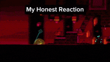 a video game with the words my honest reaction on the bottom