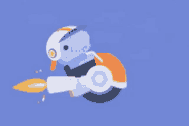 a cartoon character wearing a helmet is flying through the air