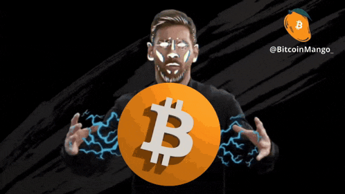 a man is holding a coin with the letter b in it