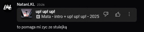 a screenshot of a message from natankl