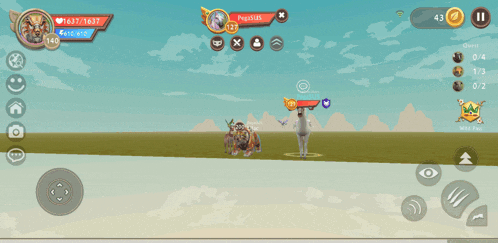 a screenshot of a video game with the number 43 on the top