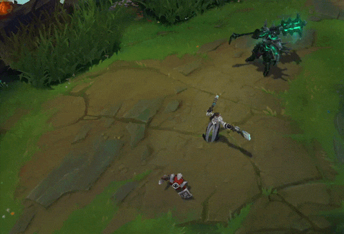 a video game scene with a green object that looks like a fish