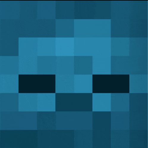 a blue square with a black stripe on the bottom