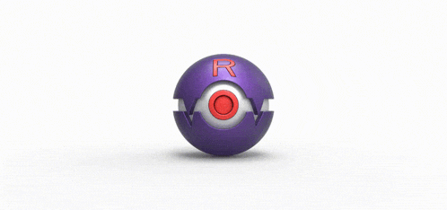 a purple ball with a white stripe on the side