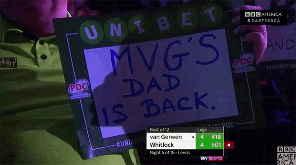 a man is holding a sign that says unibet