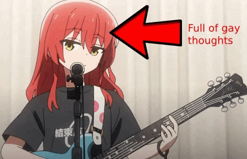 a girl with red hair is singing into a microphone while playing a guitar ..