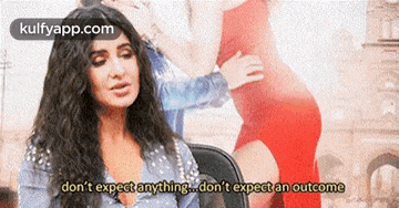 a woman is sitting in a chair with the words do n't expect anything don 't expect an outcome