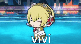a cartoon of a girl with the word vivi written on the bottom