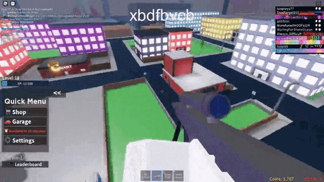 a screenshot of a video game shows a quick menu and a leaderboard