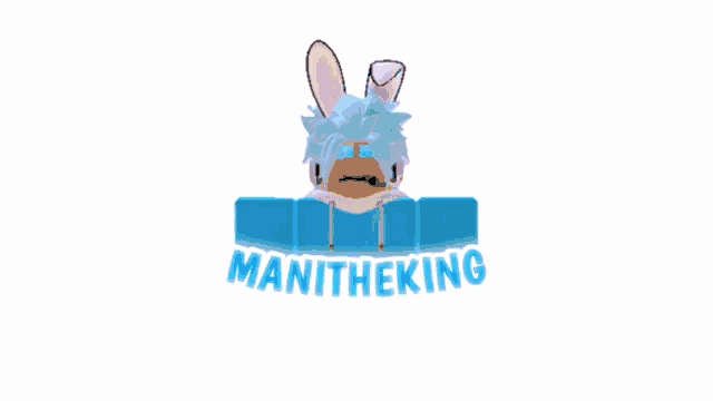 a blurred image of a man with the word manitheking written on it