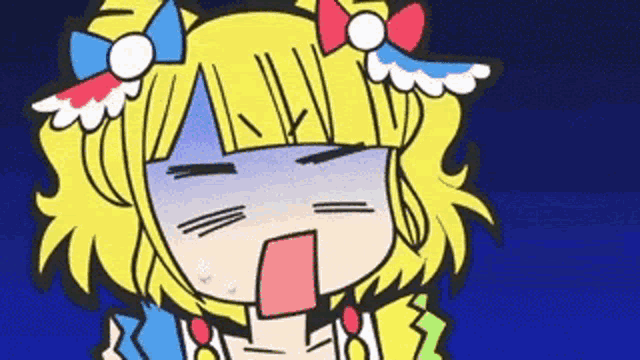 a cartoon of a girl with a surprised look on her face