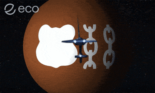an image of a planet with the word eco on it