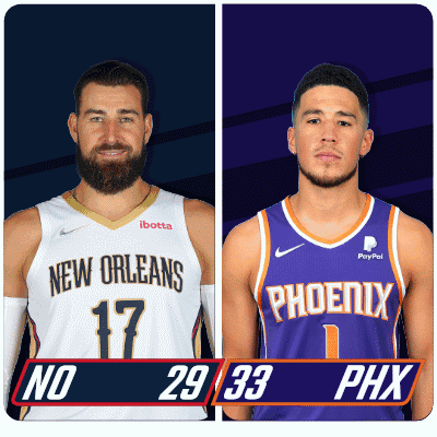 New Orleans Pelicans (29) Vs. Phoenix Suns (33) First-second Period Break GIF - Nba Basketball Nba 2021 GIFs