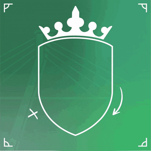 the word goal is on a green background with a crown