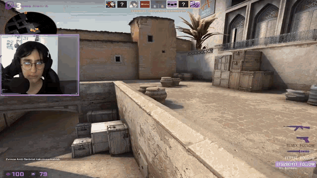 a video game is being played with a score of 79 points