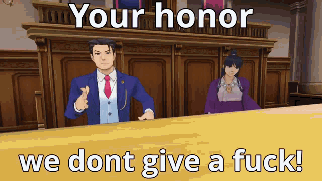 I Dont Care Phoenix Wright GIF - I Dont Care Phoenix Wright Your Honor GIFs