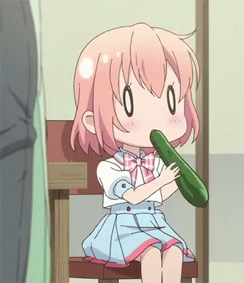 Anime Cucumber GIF - Anime Cucumber Om Noms GIFs