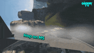 a screenshot of a video game with the words hop on ms on it