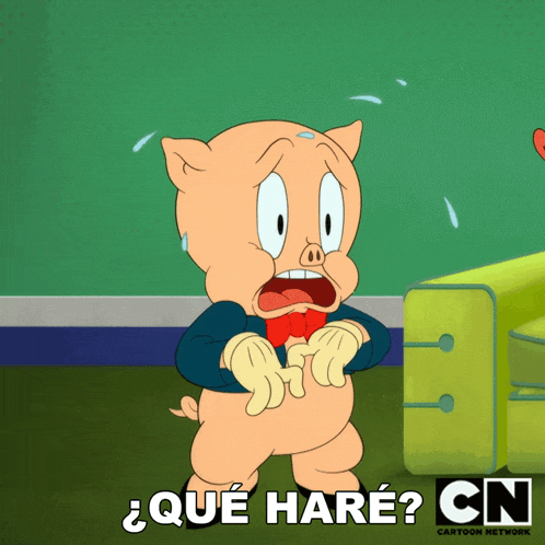 Qué Haré Porky GIF - Qué Haré Porky Looney Tunes GIFs