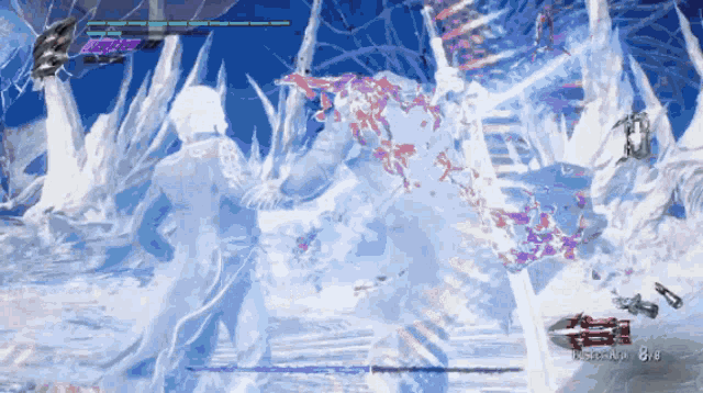 a screenshot of a video game with the number 8 on the screen