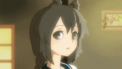 a drawing of a girl with a braid and a cat ear