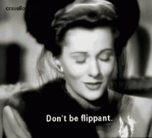 Dont Be Flippant Joan Fontaine GIF - Dont Be Flippant Joan Fontaine Suspicion GIFs