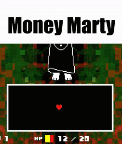 a video game called money marty with a heart in the middle