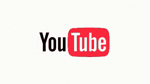 a youtube logo on a white background with a red play button