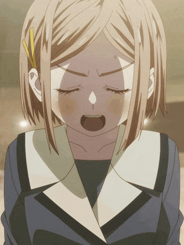 a girl with her eyes closed has a shadow on her face