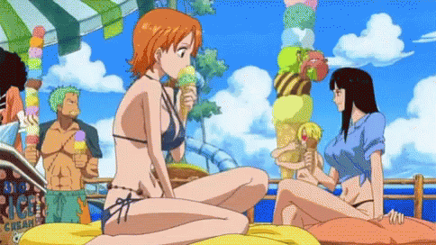 One Piece Summer GIF - One Piece Summer Ice Cream GIFs